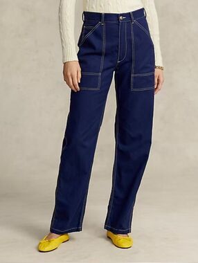 Polo Ralph Lauren Denim & Supply Cotton Twill Utility Carpenter Pants Navy 6